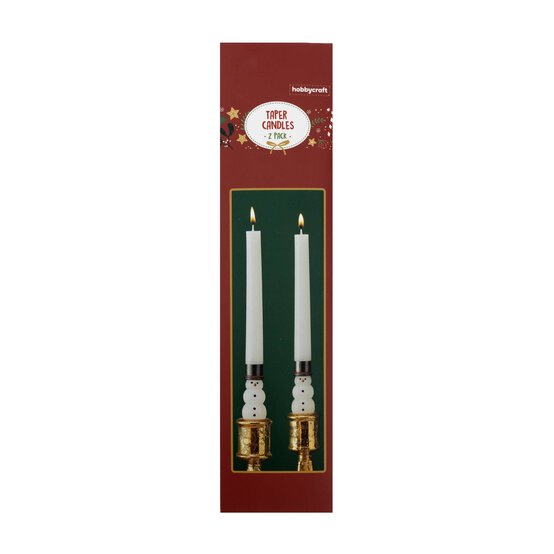Snowman Taper Candles 2 Pack image number 3