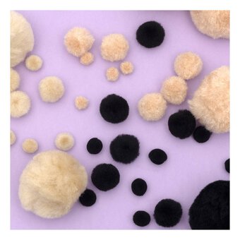 Cream Pom Poms 60 Pack