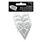 Express Yourself Silver Heart Card Toppers 3 Pieces image number 1