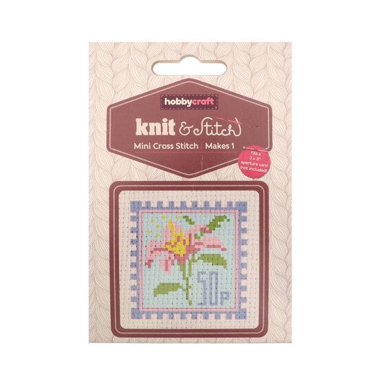 Mini Flower Stamp Cross Stitch Kit image number 3