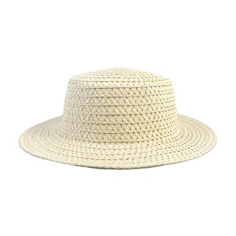 Cream Boater Hat 28cm
