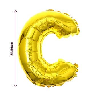 Gold Foil Letter C Balloon