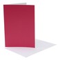 Pearlised Bright Pink Cards and Envelopes 5 x 7 Inches 15 Pack image number 1