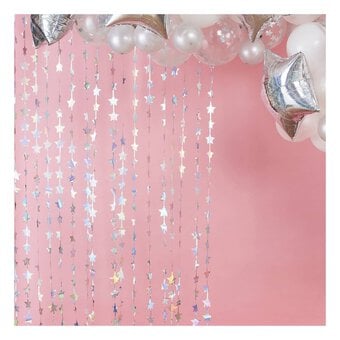 Ginger Ray Iridescent Hanging Star Backdrop 1.2m