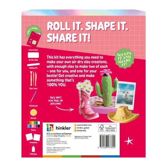 Oh My Craft! Shelfie Style Air Dry Clay Kit image number 6
