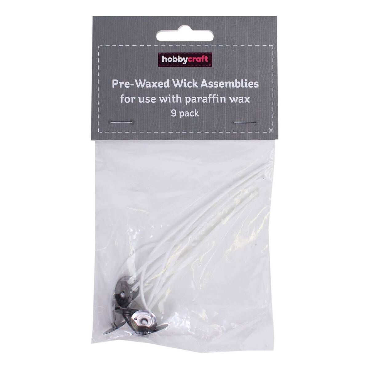 PreWaxed Wick Assemblies for Paraffin Wax 9 Pack Hobbycraft
