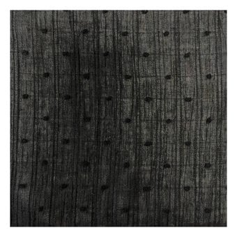 Black Crinkle Dobby Fabric by the Metre