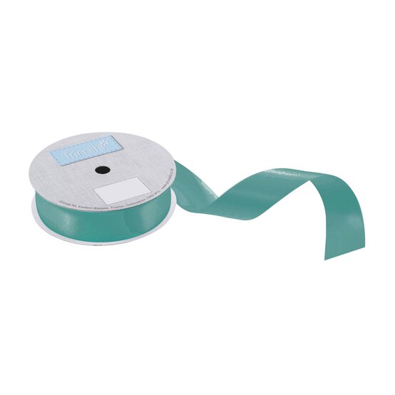 Trimits Jade Double-Faced Satin Ribbon by the Metre 25mm image number 1
