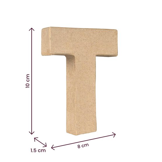 Mini Mache Letter T 10cm image number 4