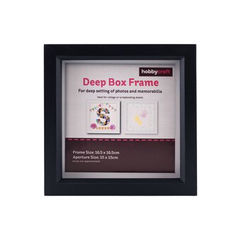 Black Deep Box Frame 15cm x 15cm