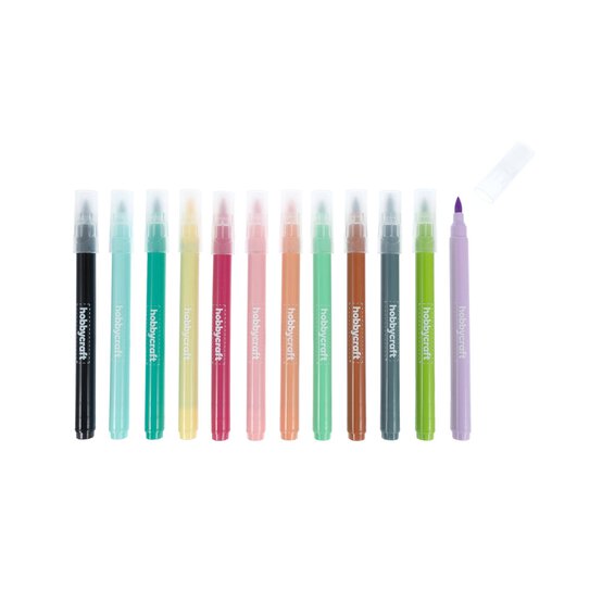 Pastel Brush Markers 12 Pack 