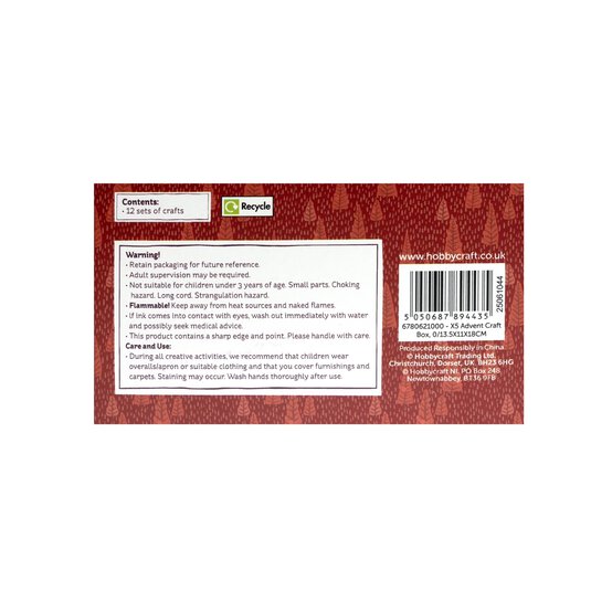 Mini Christmas Crafts Advent Kit 12 Pack image number 8