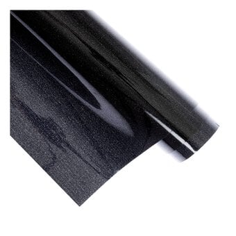 Siser Black Glitter Heat Transfer Vinyl 30cm x 50cm image number 2
