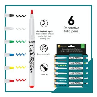 Manuscript Callicreative Multi Surface Italic Crafter Markers 6 Pack image number 2