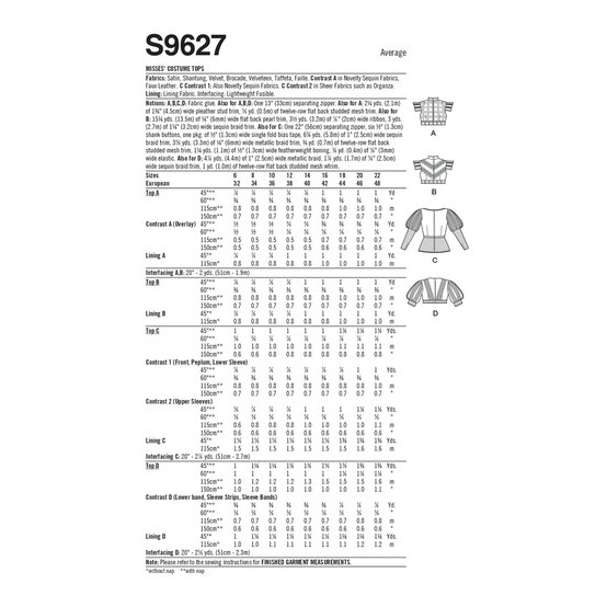 Simplicity Women's Costume   Sewing Pattern S9627 (H5 6-14) image number 2