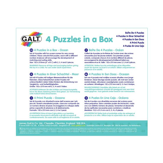Galt Ocean 4 Puzzles in a Box image number 4