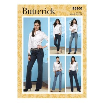 Butterick Jeans and Trousers Sewing Pattern B6800 (6-14)