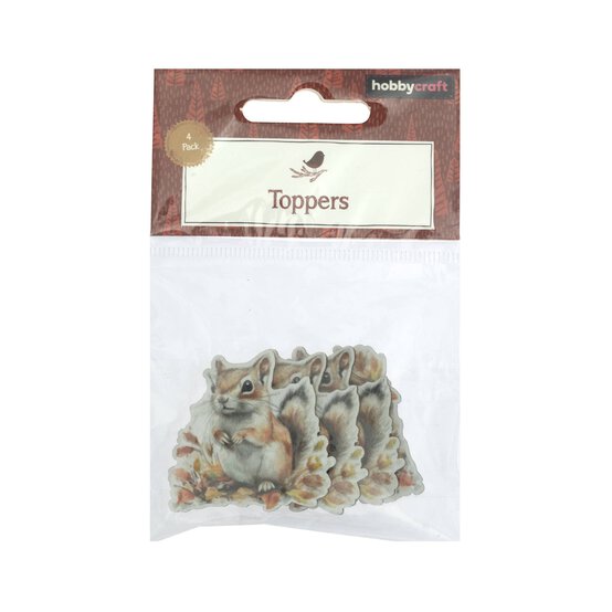 Squirrel Wooden Toppers 4 Pack image number 5