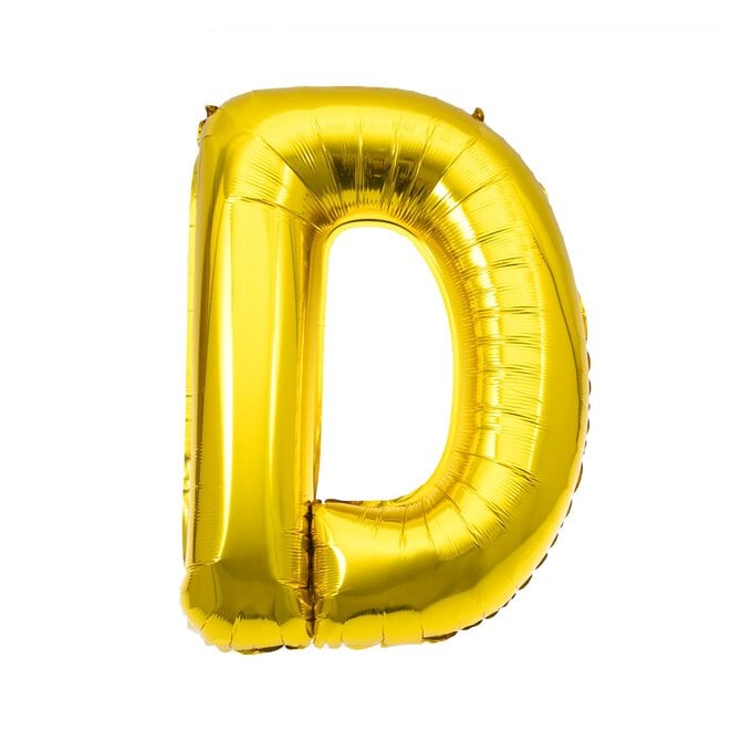 Extra Large Gold Foil Letter D Balloon | Hobbycraft