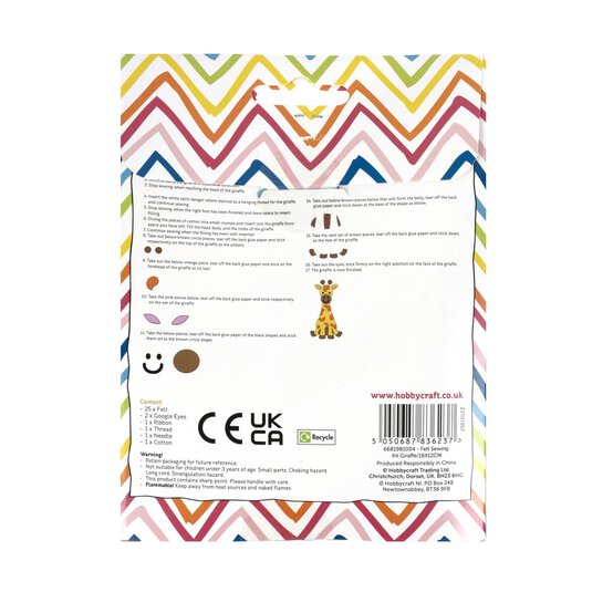 Giraffe Felt Sewing Kit image number 4