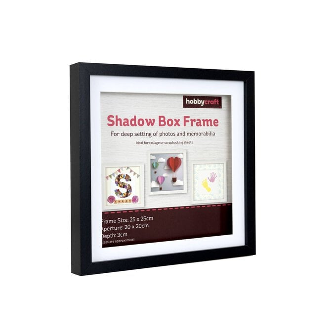 Black Shadow Box Frame 25cm x 25cm