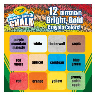 Crayola Washable Outdoor Chalks 12 Pack image number 4