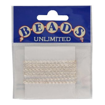 Beads Unlimited Silver Plated Trace Chain 2mm x 1m