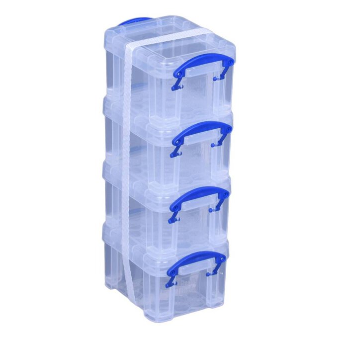 Really Useful Clear Box 0.14 Litres 4 Pack image number 1