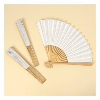 Create & Celebrate White Paper Fans 3 Pack