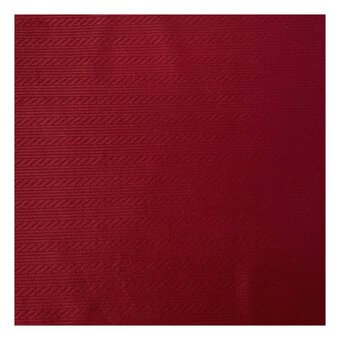 Dark Red Polyester Rib Fabric by the Metre
