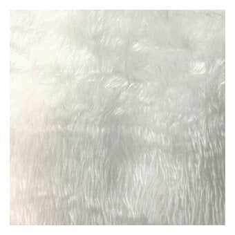 White Fun Fur Fabric by the Metre