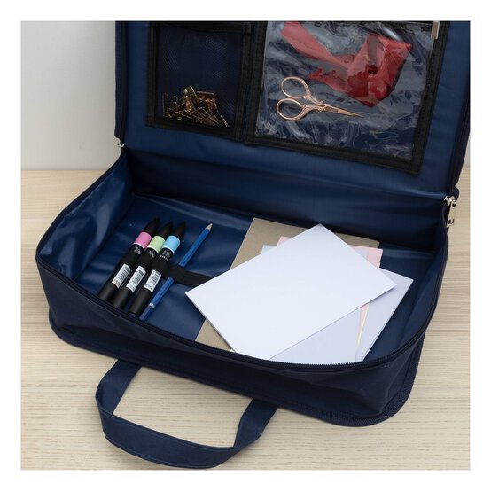 Navy Blue Project Bag 28cm x 40cm x 10cm image number 3