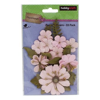 Blush Elliana Paper Flowers 15 Pack