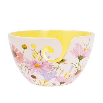 Ceramic Flower Yarn Bowl 17cm
