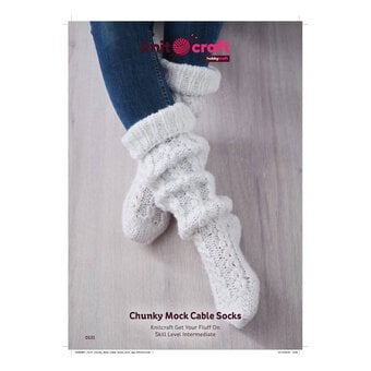 Knitcraft Chunky Mock Cable Socks Digital Pattern 0131