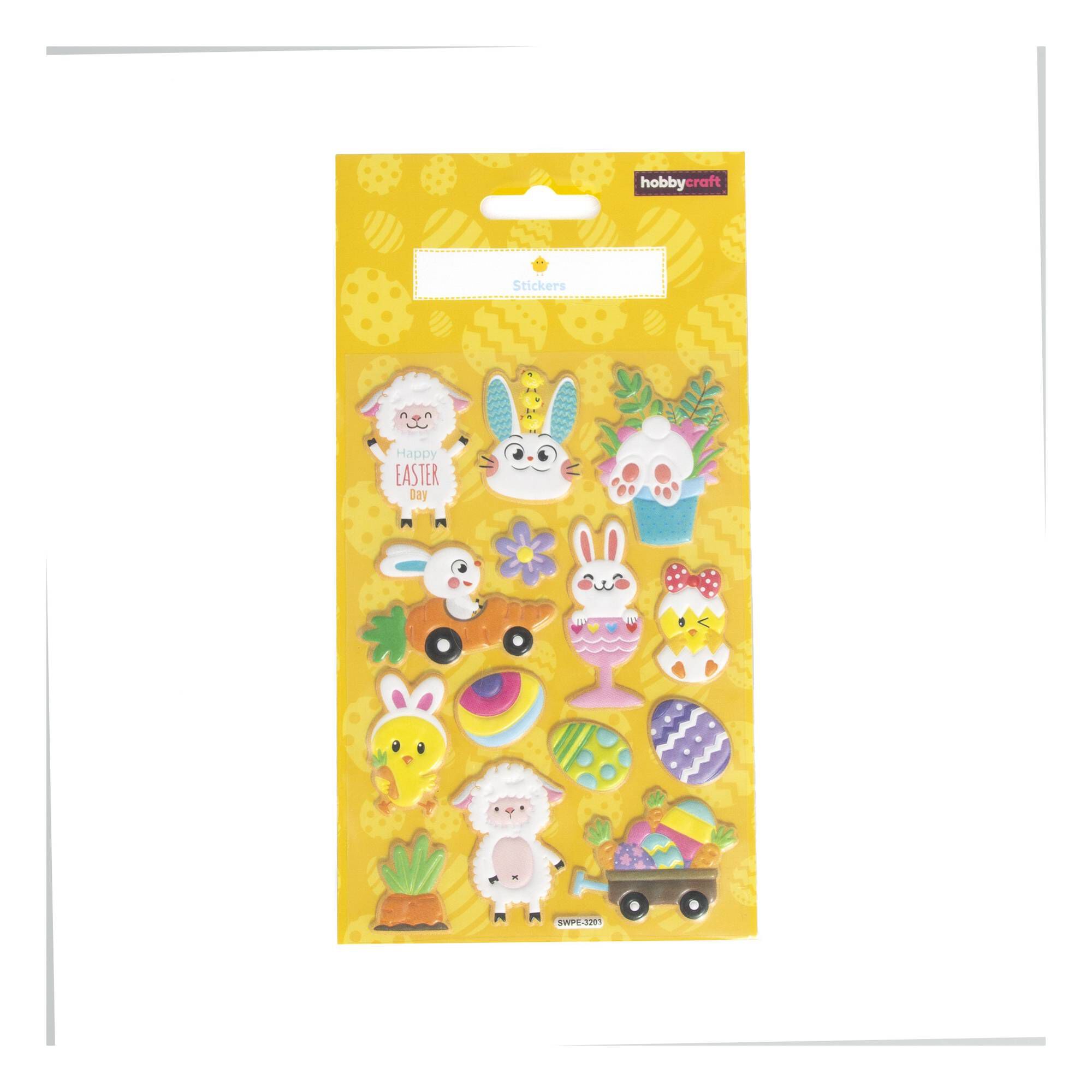Bunny and Sheep Easter Stickers Hobbycraft