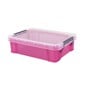 Whitefurze Allstore 2.3 Litre Transparent Pink Storage Box  image number 1