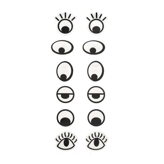 Black and White Craft Eyes Sticker Roll 1200 Pack image number 3