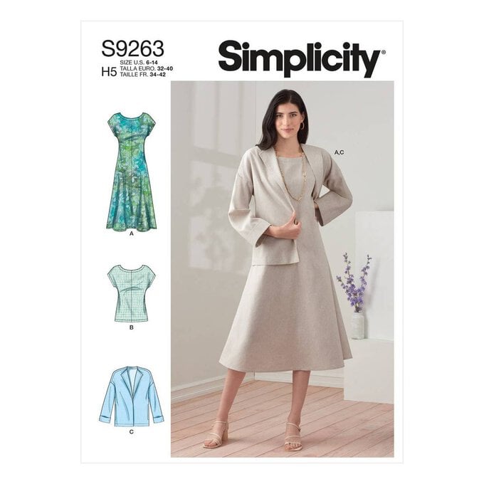 Simplicity Dress and Jacket Sewing Pattern S9263 (16-24) image number 1