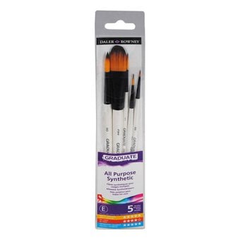 Daler-Rowney Graduate 5 Brush Watercolour Synthetic Pack