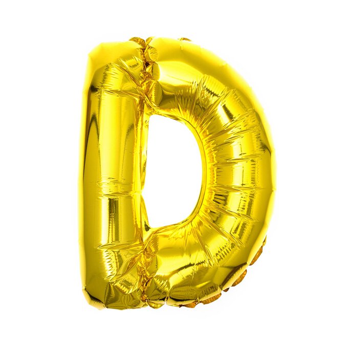 Gold Foil Letter D Balloon image number 1