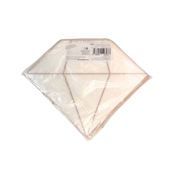 Pink and White Diamond Bride to Be Napkins 16 Pack  image number 3