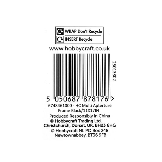 Black Multi-Aperture Frame 28cm x 43cm image number 5