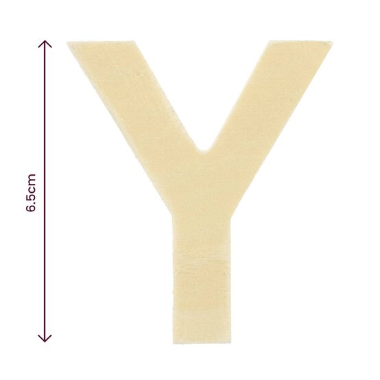 Small Wooden Letter Y 6.5cm  image number 4