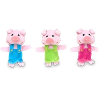 Fiesta The Big Bad Wolf and 3 Little Pigs Hand Finger Puppets image number 3