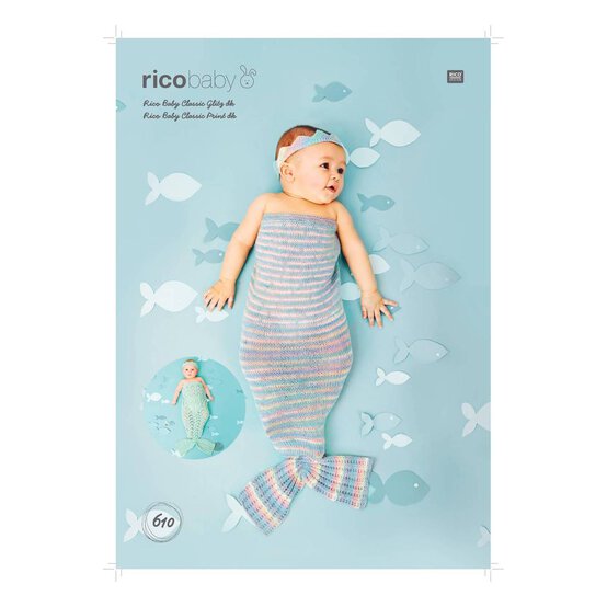 Rico Baby Glitz DK Mermaid Blanket Digital Pattern 610 image number 1