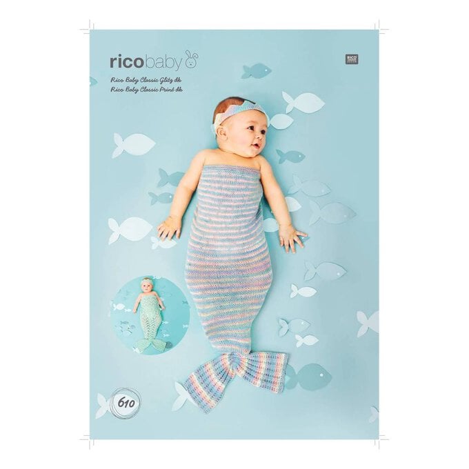 Rico Baby Glitz DK Mermaid Blanket Digital Pattern 610 image number 1