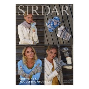 Sirdar Crofter DK Gloves Digital Pattern 7836