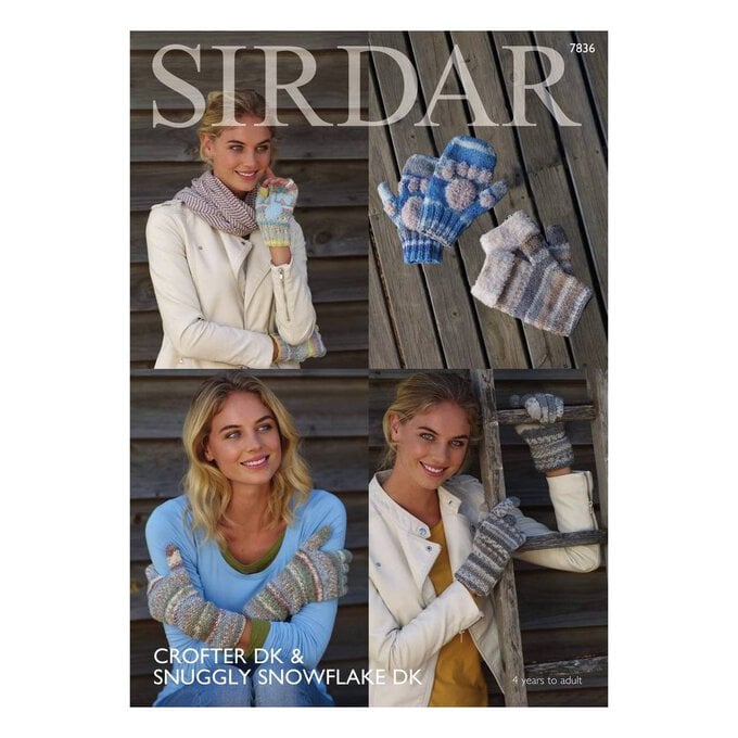 Sirdar Crofter DK Gloves Digital Pattern 7836 image number 1