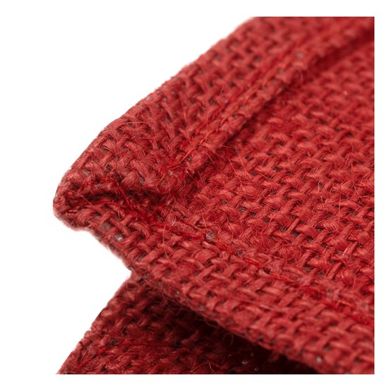 Red Jute Bag 28cm x 28cm x 10cm  image number 3
